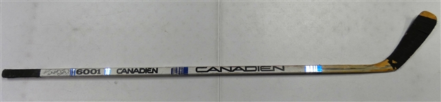 Harold Snepsts Game Used Autographed Stick