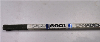Harold Snepsts Game Used Autographed Stick