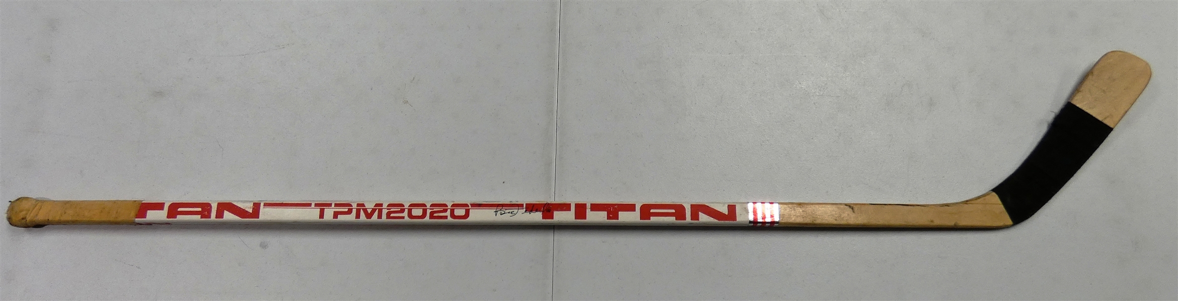 Bernie Federko Game Used Autographed Stick