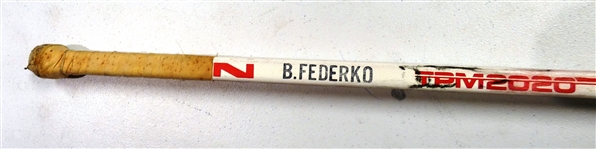 Bernie Federko Game Used Autographed Stick