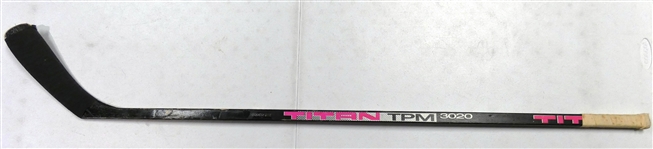 Martin Lapointe Game Used Autographed Stick
