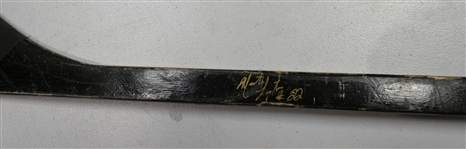 Martin Lapointe Game Used Autographed Stick
