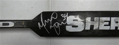 Manny Legace Game Used Autographed Stick