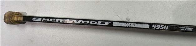 Manny Legace Game Used Autographed Stick