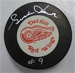 Gordie Howe Autographed Red Wings Puck