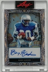 Barry Sanders Autographed Leaf Metal Card