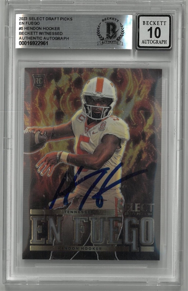 Hendon Hooker Autographed 10 Grade 2023 Select Draft Picks