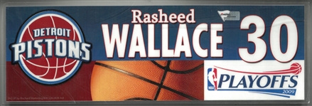 Rasheed Wallace 2009 NBA Playoffs Locker Tag