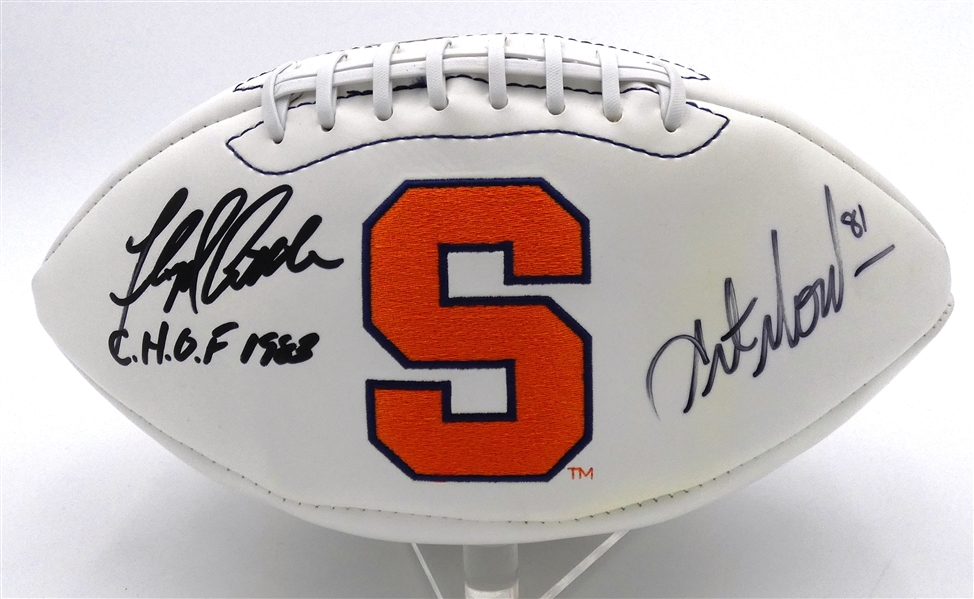 Art Monk & Floyd Little Autographed Syracuse Football