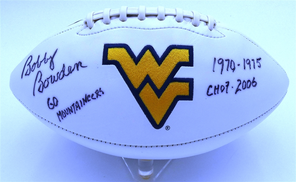Bobby Bowden Autographed WVU Football