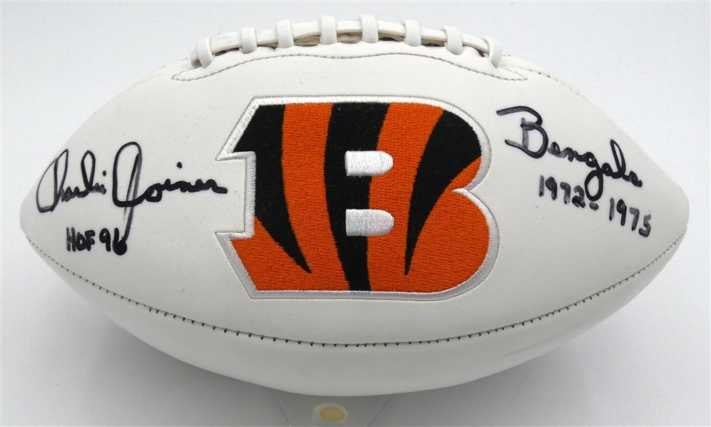 Charlie Joiner Autographed Bengals Football