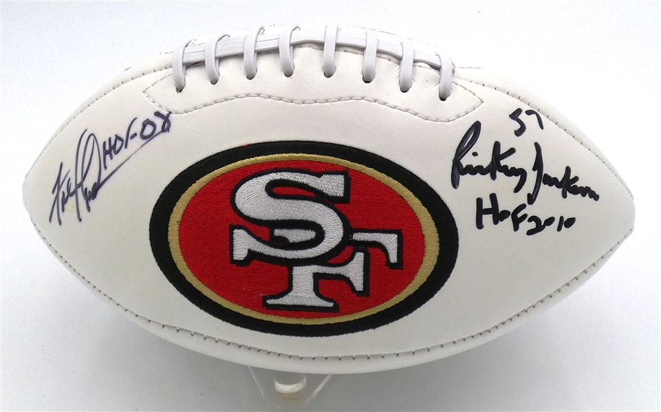 Fred Dean & Ricky Jackson Autographed 49ers Football