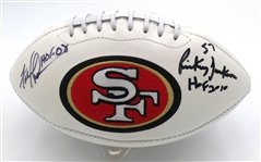 Fred Dean & Ricky Jackson Autographed 49ers Football