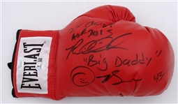 Sugar Ray Leonard & Riddick Bowe Autographed Boxing Glove