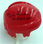 Ted Lindsay & Alex Delvecchio Autographed Mini Helmet