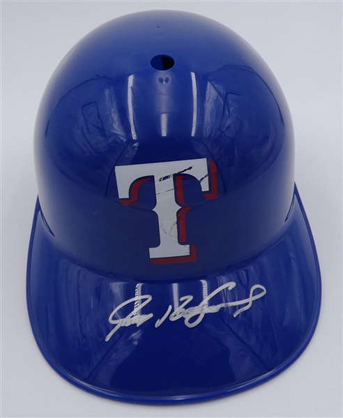 Ivan Rodriguez Autographed Rangers Replica Batting Helmet