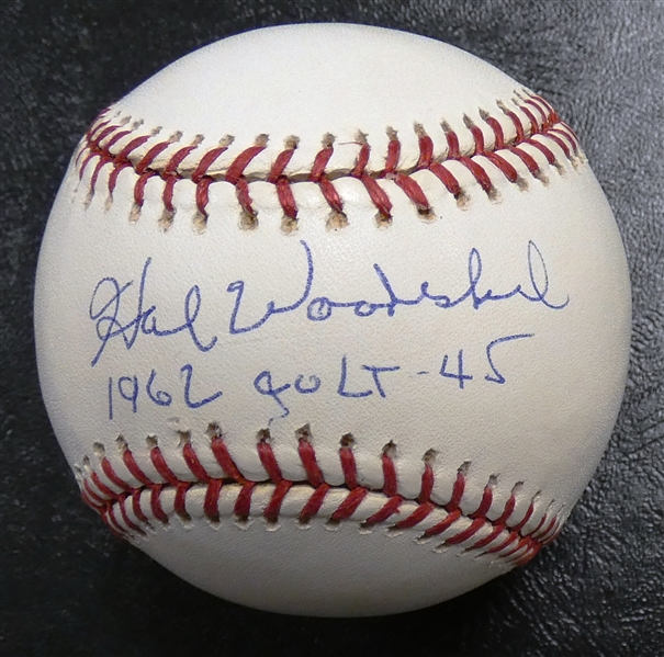 Hal Woodeshick Autographed Baseball