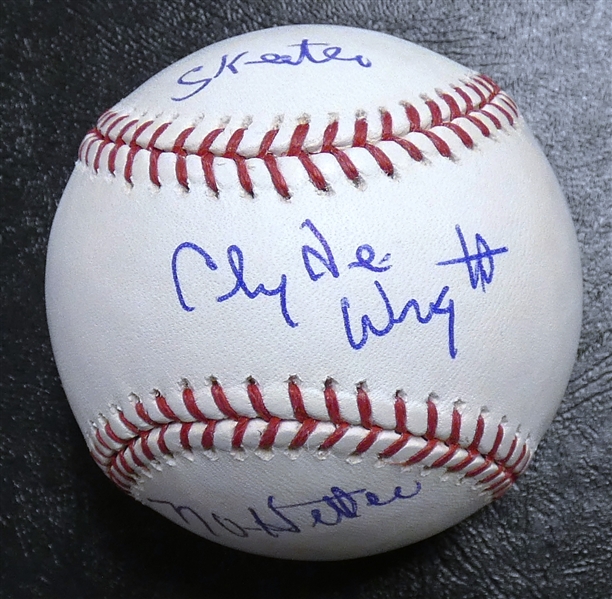 Clyde Wright Autographed Baseball