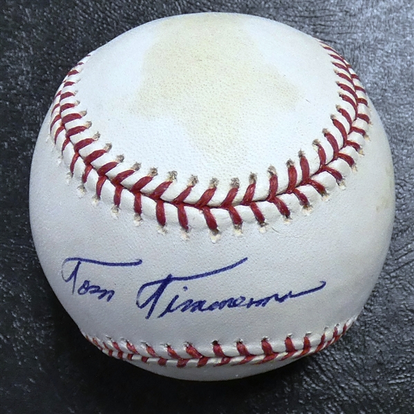 Tom Timmermann Autographed Baseball