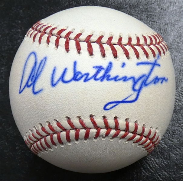 Al Worthington Autographed Baseball
