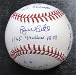 Roy White Autographed Multi Inscribed Baseball