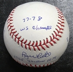 Roy White Autographed Multi Inscribed Baseball