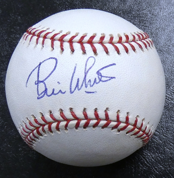 Bill White Autographed Baseball