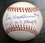 Ray Washburn Autographed Baseball