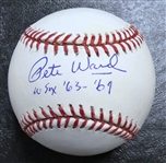 Pete Ward Autographed Baseball