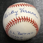 Mickey Vernon Autographed Baseball