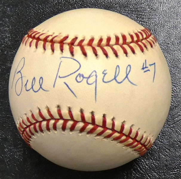 Bill Rogell Autographed Baseball