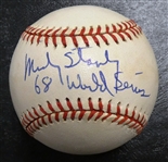 Mickey Stanley Autographed Baseball