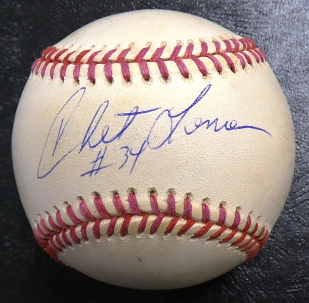 Chet Lemon Autographed Baseball