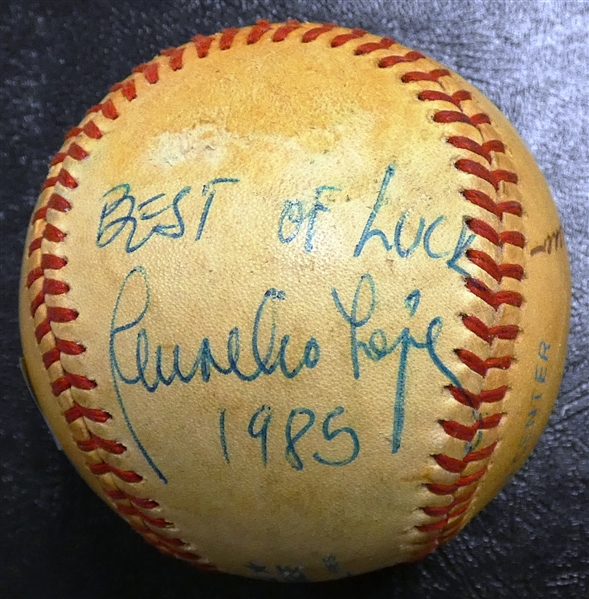 Aurelio Lopez Autographed Baseball (Also signed by Teddy Higuera)
