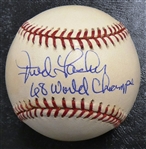 Fred Lasher Autographed Baseball