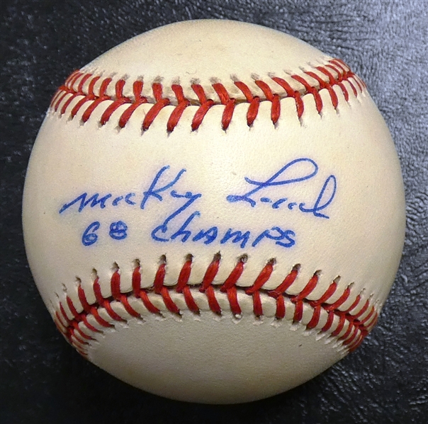 Mickey Lolich Autographed Baseball w/ 68 Champs