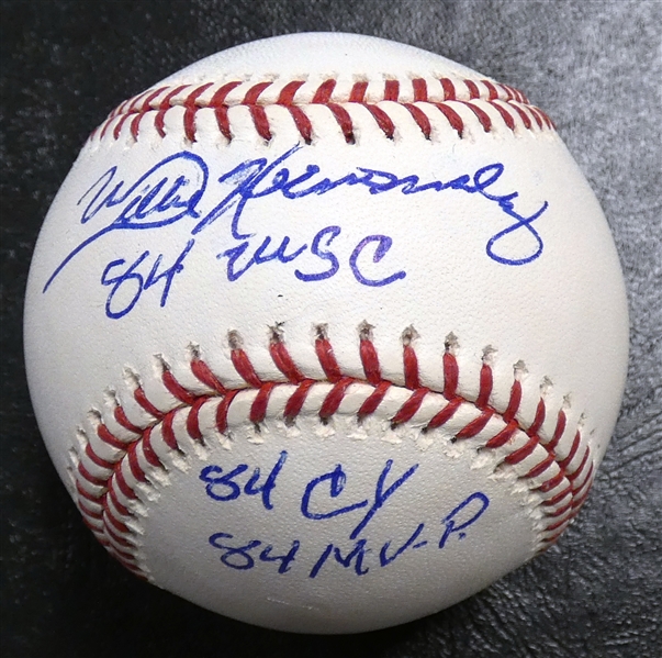 Willie Hernandez Autographed Baseball w/ 3 Inscriptions
