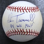 Alan Trammell Autographed Baseball