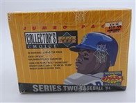 1994 Upper Deck Collector's Choice Baseball Series 2 Jumbo Box