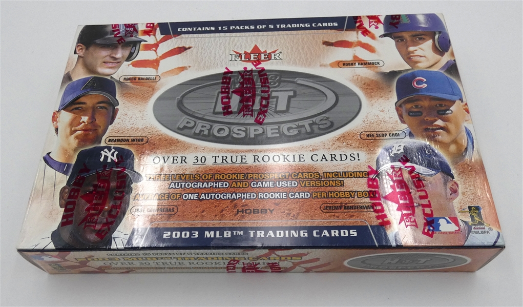 2003 Fleer Hot Prospects Baseball Hobby Box