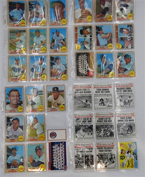 1968 Topps Detroit Tigers Lot