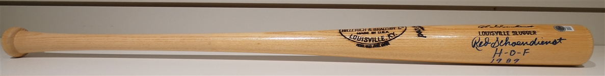 Red Schoendienst Autographed Bat