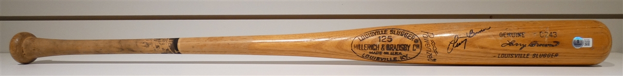 Larry Brown Autographed Bat