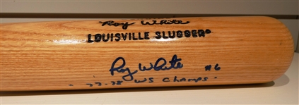Roy White Autographed Bat