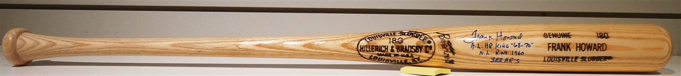 Frank Howard Autographed Bat