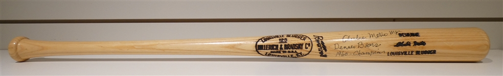 Charlie Metro Autographed Bat