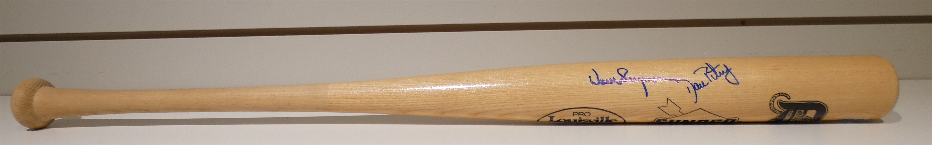 Dave Bergman & Dan Petry Autographed Bat
