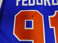 Sergei Fedorov Autographed Blue Russian Jersey