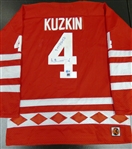 Viktor Kuzkin Autographed Russian Jersey