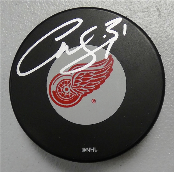 Curtis Joseph Autographed Red Wings Puck